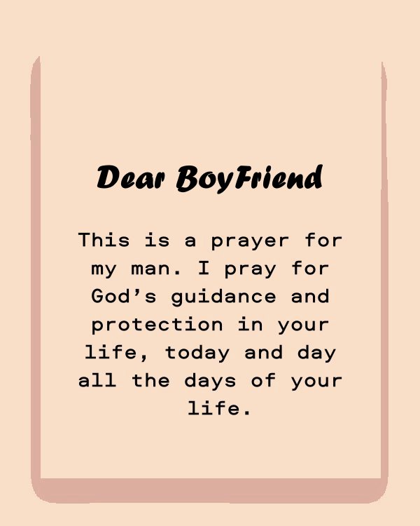 Prayer For Boyfriend Success