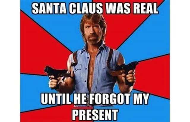 santa claus was real until he forgot my present funny merry christmas memes Funny Merry Christmas Memes And Xmas Merry Funny Images
